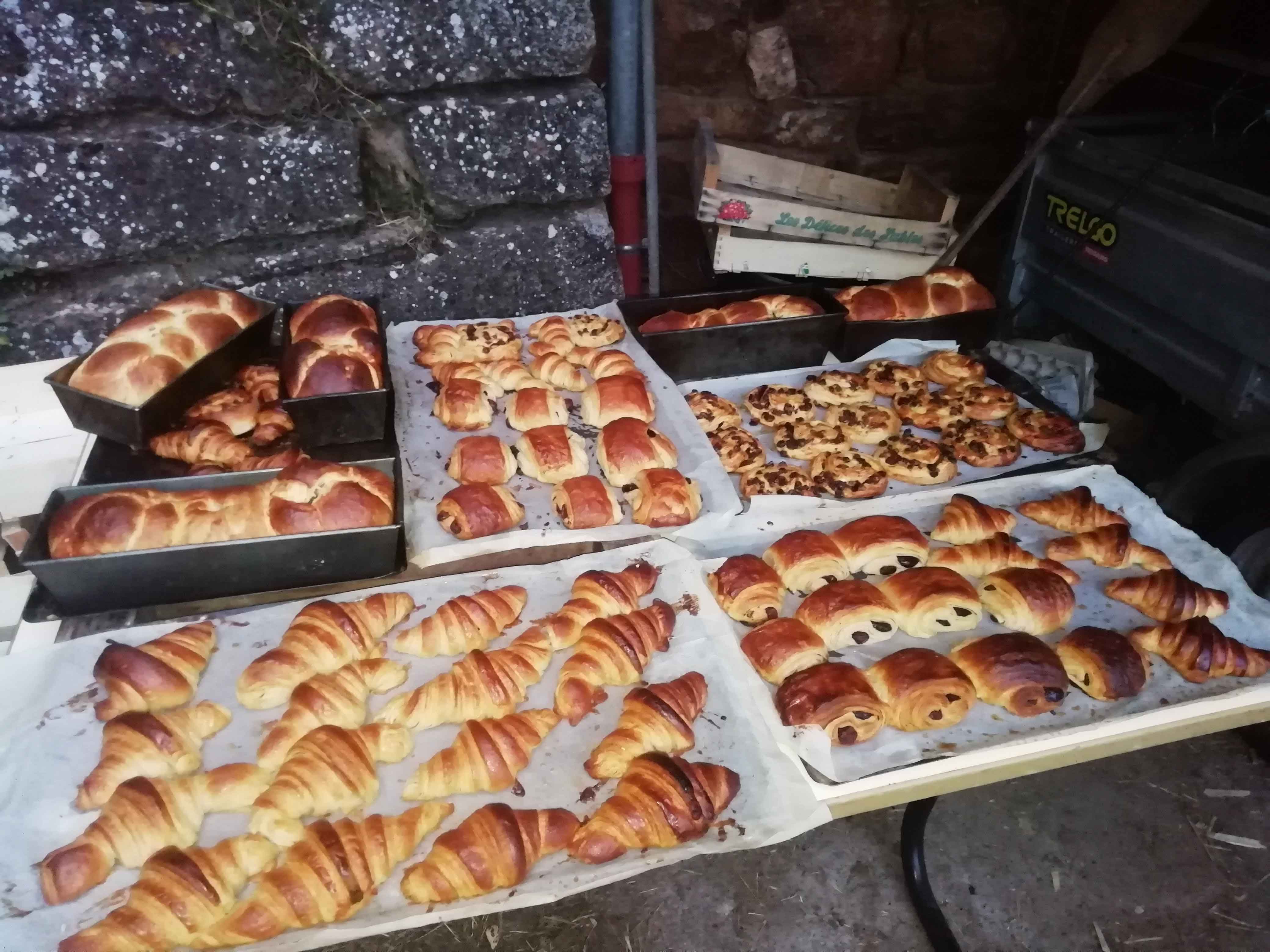 Exemple de production de viennoiseries